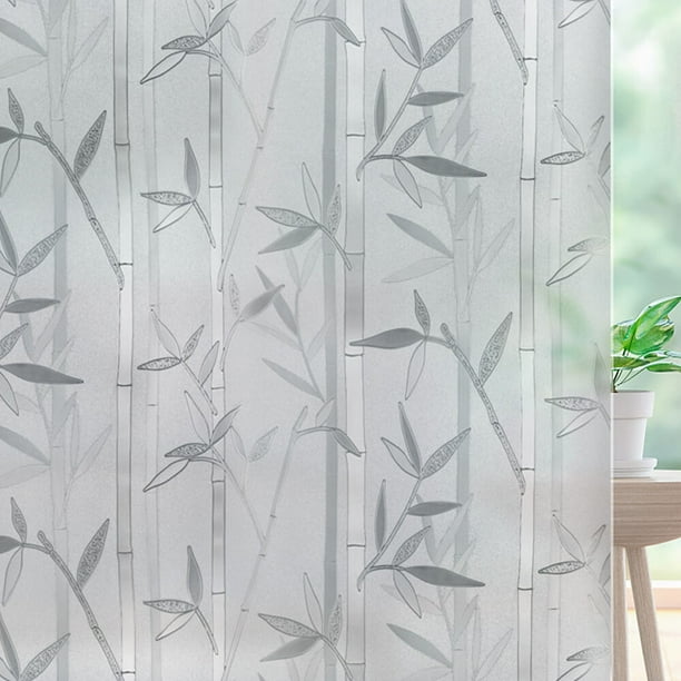 Película para ventanas de una pieza (blanca, aproximadamente 45 x 200 cm), película electrostática para ventanas, no adhesiva, opaca, resistente a los rayos UV, para decoración de cocinas, oficinas y