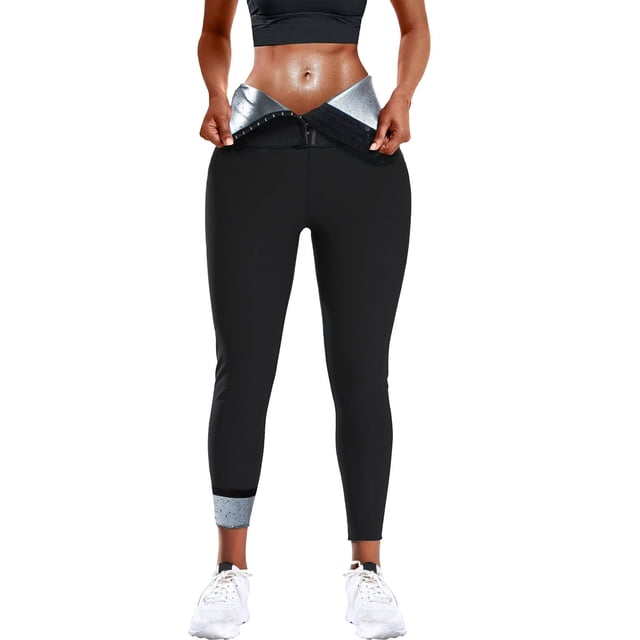 Yoga Pants For Women - High Rise Compression Leggings For Workout And Body Shaping In Sweat Sauna Enhancing And Fit For Wear