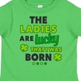 thumbnail image 4 of Inktastic The Ladies Are Lucky That I Was Born St Patricks Day Baby Boy Boys Toddler T-Shirt, 4 of 5
