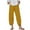 Yellow, variant on WIZUTIZ Dress Pants Women Ultra Thin Leisure Loose Wide Leg Slacks Pants Elastic Stretch High Rise 7/8 Length Summer Pants Solid Asymmetrical Cropped Summer Pants for Teen Girls Office Outdoor Green