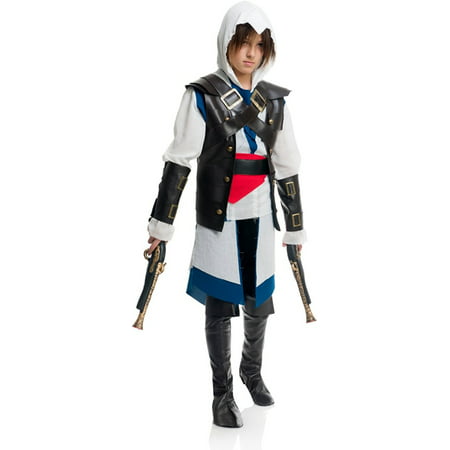 Boys Colonial Assassin's Creed Hooded Shirt With Vest Costume