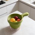 thumbnail image 5 of Kitchen Dual-Layer Draining Basket with Handle, Small Fruit Spinner and Strainer, Mini Colander, Watermelon Bowl Strainer Container for Berries, Vegetables, Fruits, 5 of 5