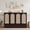Espresso + Pine + Queen, variant on Queen Size Murphy Bed with Charging Station and 2 Storage Drawers, Pine Wood Folding Cabinet Bed, Equipped with 6 Moving Wheels, Space-Saving Hidden Wall Bed for Guest Room, Home Office,Espresso