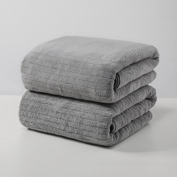 Sofa Vama Ropa de Cama Toalla de terciopelo para adultos, uso diario en casa, absorbente, para cabello seco, sin decoloración, toalla de playa con estampado de tiras. for Navideño