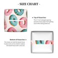 thumbnail image 6 of Tissue Box Cover, Pink Blue Donut Print Leather Tissue Box Holder - Tissue Case Facial Paper Organizer for Bathroom, Vanity Countertop, Tabletop, Car, Night Stands, 6 of 7