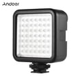 thumbnail image 2 of White Andoer W49 Mini Panel LED LED Video de Videocámaron Video Dimmable Con Adaptador de Soporte para Zapatos para7 DSLR, 2 of 7