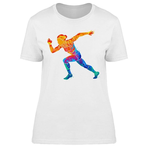 Abstract Of A Running Woman T-Shirt Women -Image by Shutterstock, Female 3X-Large