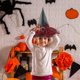 thumbnail image 3 of Xihbxyly Sombrero de Bruja de Halloween, Decoración de Encaje Vintage, Tela Suave y Cómoda, Accesorio para Disfraz de Fiesta, Perfecto para Mascaradas, Festivales y Cosplay. 34 Cm de Alto y 18 Cm de, 3 of 6