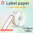 thumbnail image 1 of Thermal Printer Sticker 12mmx40mm Fruit Animal Sakura Pattern For P12 P15 M1 P50 D30 Q30 Printer Label Paper Waterproof 1240 Frame, 1 of 6