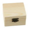 thumbnail image 5 of 5pcs Plain Wood Wooden Square Hinged Storage Boxes Craft Gift- Box Handmade Case Box Storage Organization Retro Jewelry Box, 5 of 6