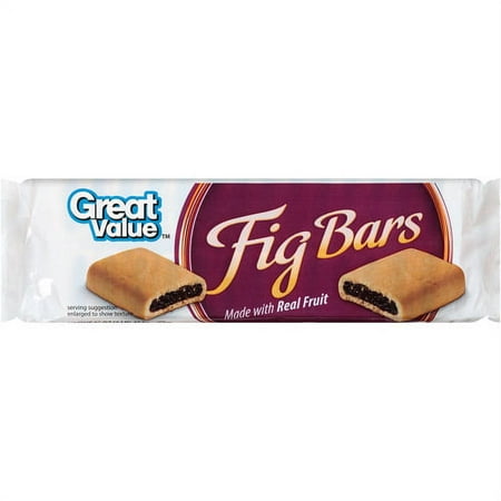 Great Value Fig Bars Made with Real Fruit Cookies, 16 oz
