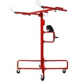 thumbnail image 6 of Drywall Lift Panel 16' Lift Drywall Panel Hoist Jack Lifter Jack Rolling Caster Wheel Sheetrock Drywall Lift Construction Tools,150-lb. Capacity, 4ft. x 16ft. Max. Sheet Size ,red,, 6 of 15