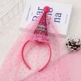 thumbnail image 4 of Diadema de malla para niña, dulce y linda, accesorio para el cabello con la frase FELIZ CUMPLEAÑOS, diadema con corona para CUMPLEAÑOS infantil, colores intensos, estilo fresco y dulce, 4 of 4