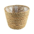 thumbnail image 2 of EZPXFCI Basket Planter Seagrass Containers, Hand Woven Wicker Cover Storage Stylish Plastic Liners Straw Flower Jute Pots Perfect for Outdoor Indoor Use Mums Front Porch Tree Room Decoration, 2 of 6