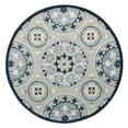 thumbnail image 2 of Ox Bay Clio 4'10" Round Green/Blue Suzani Wool Indoor Area Rug, 2 of 7