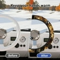 thumbnail image 5 of HUIACONG Camouflage Leaves Golf Cart Steerings Wheels Warm Flannel Fabric Unversial Golf Cart Steering Wheel Covers Easy to Instal Fashion Interior Suitable for EZGO Yamaha Club Cars, 5 of 7