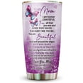 thumbnail image 5 of Mom Gifts from Daughters - 20oz Stainless Steel Insulated Butterfly Purple Mom Tumbler - Christmas, Valentine''s Day, Mom Birthday Gifts, Mothers Day Gifts from Daughter for Mom, New Mom, Bonus Mom, 5 of 6