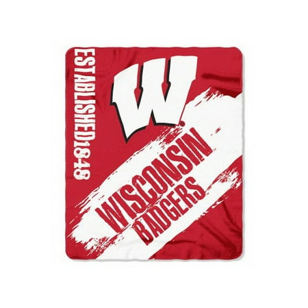 Wisconsin Blanket - Northwest Wisconsin Badgers Blanket - 50x60 Fleece - College Painted Design
