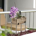 thumbnail image 2 of Pot de Fleurs en Fer Noir Support de Balcon pour Décoration Résistant à la Rouille 2 Pcs, 2 of 9