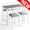 Gray+White, variant on PORKISS Counter Height Dining Set for 4, Breakfast Bar Table Set with Table and 4 Leather Cushion Chairs, Wood Top Pub Table & Chair Set for Kitchen Apartment Bistro, Brown+White