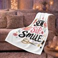 thumbnail image 6 of Sewing Sip Smile, Playful Celestial Scene, Warm Flannel Blanket for Home Library and Reading Nook, Celestial Art Lovers Valentine's Day Gift, Celestial Home Decor, 6 of 9