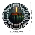 thumbnail image 4 of Ornate Metal Hanging Wind Spinners with Concentric Patterns - Stunning Wind Chimes for Your Yard and Garden Decor, 4 of 6