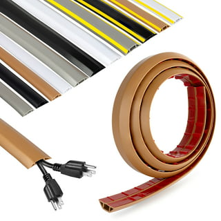 3FT Cord Cover Floor Cord Hider Floor, Extension Cable Cover Power 3 feet  Brown