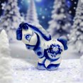 thumbnail image 4 of Stp Goods Pony Handmade Porcelain Figurine 3.35x3.54" (8.5x9 cm) Symbol of 2026 Gzhel Figurine Hand-Painted Porcelain Sculpture Home Decor Tabletop Porcelain Horse, Blue and White, 4 of 4