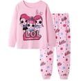 thumbnail image 3 of Conjunto de ropa de dormir para niños y niñas, pijamas de algodón con dibujos animados de coches y muñecas, novedad, 3 of 3