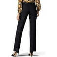 thumbnail image 2 of Pantalones Casuales de Cintura Alta y Corte Recto Holgado para Mujer con Bolsillos Negro L, 2 of 7