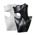thumbnail image 1 of 2x collar joyería maniquí pantalla modelo femenino cabeza busto titular organizador Blanco Yuyangstore exhibición de la joyería del collar, 1 of 8