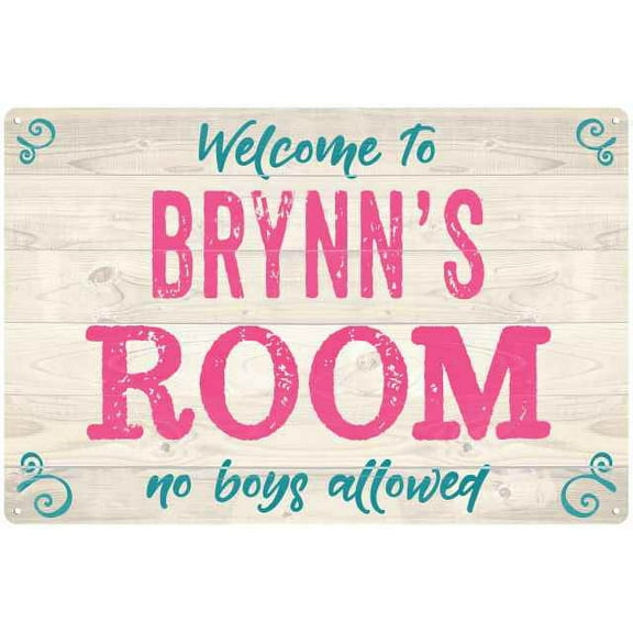 BRYNN'S Room Kids Bedroom Sign 8x12 Metal Sign 208120089294