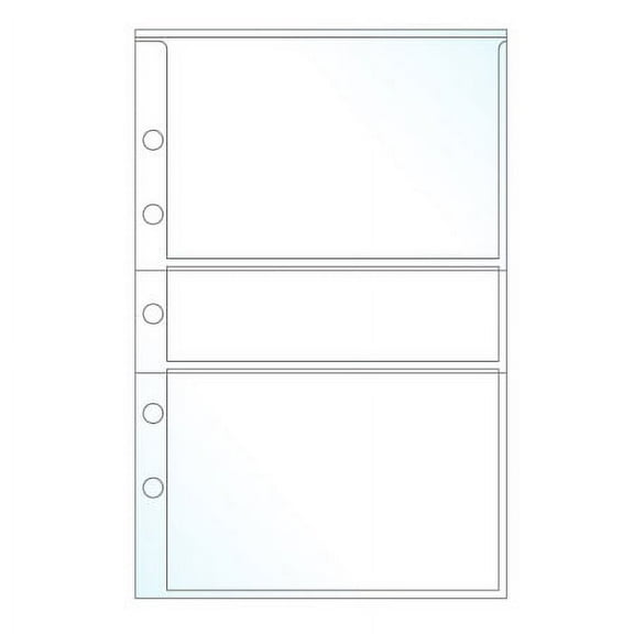 Mini Binder Photo Sheet Protectors, 3 x 5 inches - Pack of 50 - Made in USA