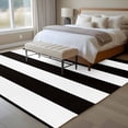thumbnail image 5 of Area Rug 72×108in, Minimalistic Black White Floor Carpet Living Room Rug, Chic Stripes Non-Slip Welcome Mat Indoor Rugs for Bedroom Dining Room, 5 of 9