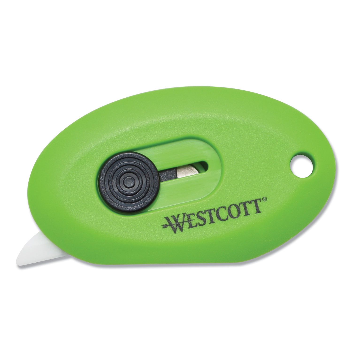 WESTCOTT Acme Ceramic Blade Box Cutter, Retractable Blade, Green
