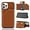 Brown, variant on Creative Business PU Leather Phone Case for iPhone 12 11 Pro Max Plus Mini with Card Holder Case Card Slots Bracket Function Durable Shockproof Cover Black