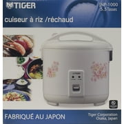Tiger 5.5 Cup Floral White Rice Cooker & Warmer