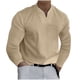 thumbnail image 1 of Tops para hombre, camisas, blusas, elegantes, informales, camisas de manga larga, deportes sólidos, cuello en V, ropa de entrenamiento físico, camiseta, Top Odeerbi  ODB-5, 1 of 8