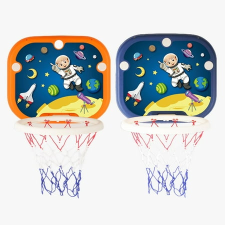 Esaierr Baby Toddler Toys No Hole Punching Basketball Frame Kids Wall-Mounted Basketball Board Reinforced Suction Cups Hanging Folding Shooting Frame 13PCS