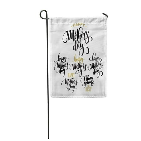 KDAGR Watercolor Beautiful Mothers Day Lettering Mum Best Black Board Garden Flag Decorative Flag House Banner 12x18 (House Beautiful Subscription Best Price)