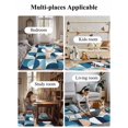 thumbnail image 6 of Blue Khaki Area Rug for Bedroom 2.7x5 Ft Nordic Retro Medieval Geometric Abstract Super Soft fuzzy Throw Rug Non-Slip Fluffy Plush Indoor Floor Carpet for Living Room Nursery Home Decor, 6 of 8