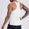 thumbnail image 5 of SSAAVKUY Mens Lightweight Tank Tops Mesh Sports Shirt Moisture Wicking Undershirts Men Sleeveless Shirts for Men Gym Tank Tops White L, 5 of 5