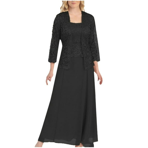Lace dress with long cheap jacket
