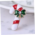 thumbnail image 5 of Raindrops Holiday Brooch Pin Set of 2 in Red Alloy Featuring Christmas Walking Stick Design, 5 of 6