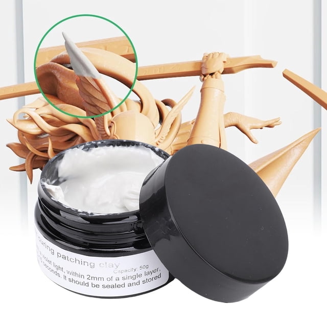 Ultra Violet Curing Putty, Ultra Violet Curable Clay High Hardness for Crafts Nail Art