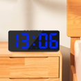 thumbnail image 3 of serony Numérique Électronique Réveil Snooze USB Grand Écran Gradateur Calendrier Bleu, 3 of 9
