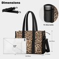 thumbnail image 5 of Utility Tote Bag for Women with 11 Pockets, Leopard Teacher Tote with Top Zipper Closure & Thick Bottom Support, Waterproof Beach Bag Work Laptop Bag for Teachers, Students, Artist, Nurse Purse, 5 of 5