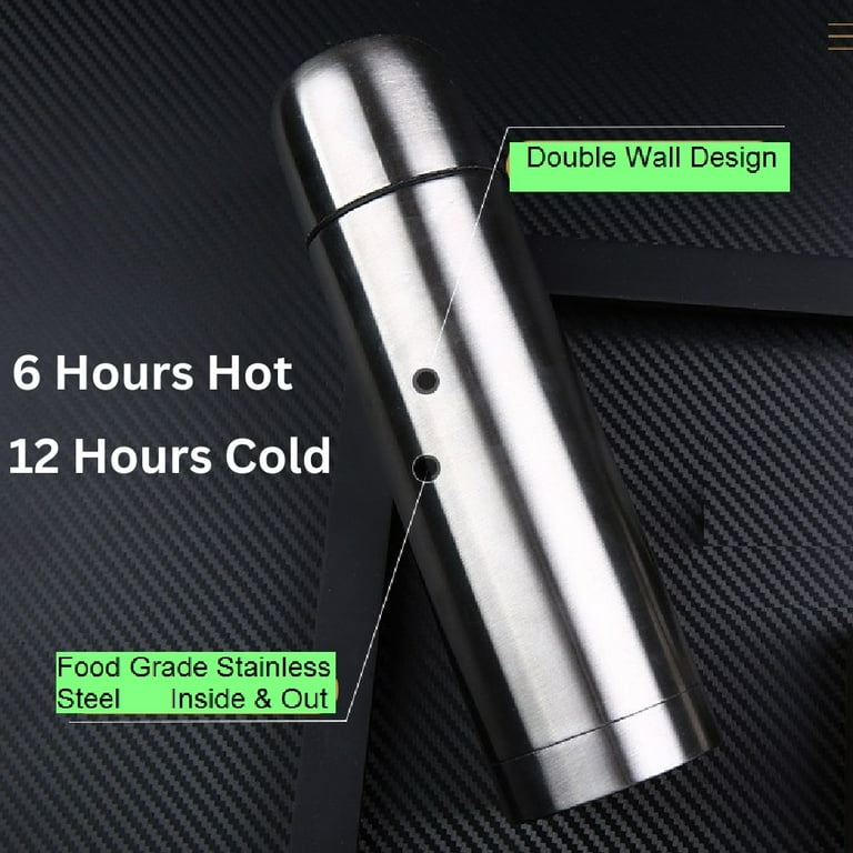 Leberna 34 oz Vacuum Insulated Stainless Steel Thermos, Silver