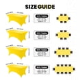 thumbnail image 3 of Utopia Kitchen Spandex Tablecloth 1 Pack [6FT, Yellow] Tight, Fitted, Washable and Wrinkle Resistant Stretch Rectangular Patio Table Cover for Event, Wedding, Banquet & Parties [72Lx30Wx30H Inch], 3 of 9