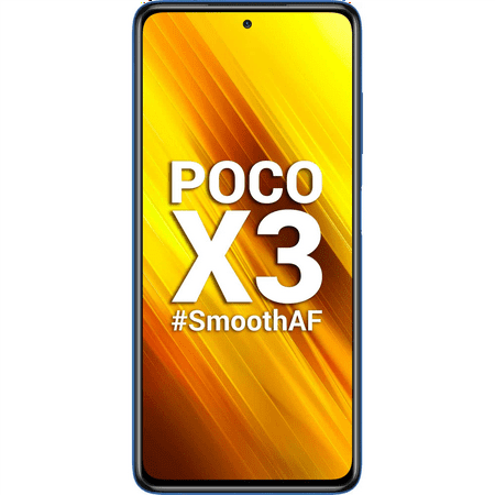 New Xiaomi Poco X3 NFC 128GB GSM Factory Unlocked 4G LTE 6GB RAM Quad Camera Phone - Cobalt Blue - International Version